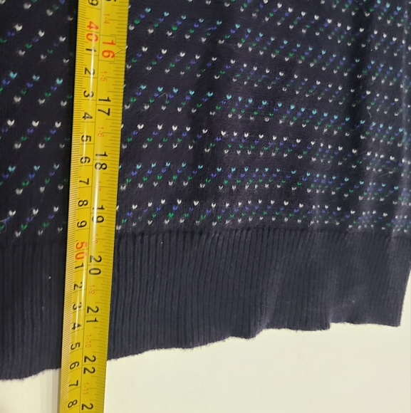 Talbots Navy Blue Fair Isle Sweater Women's Size S - Picture 5 of 9